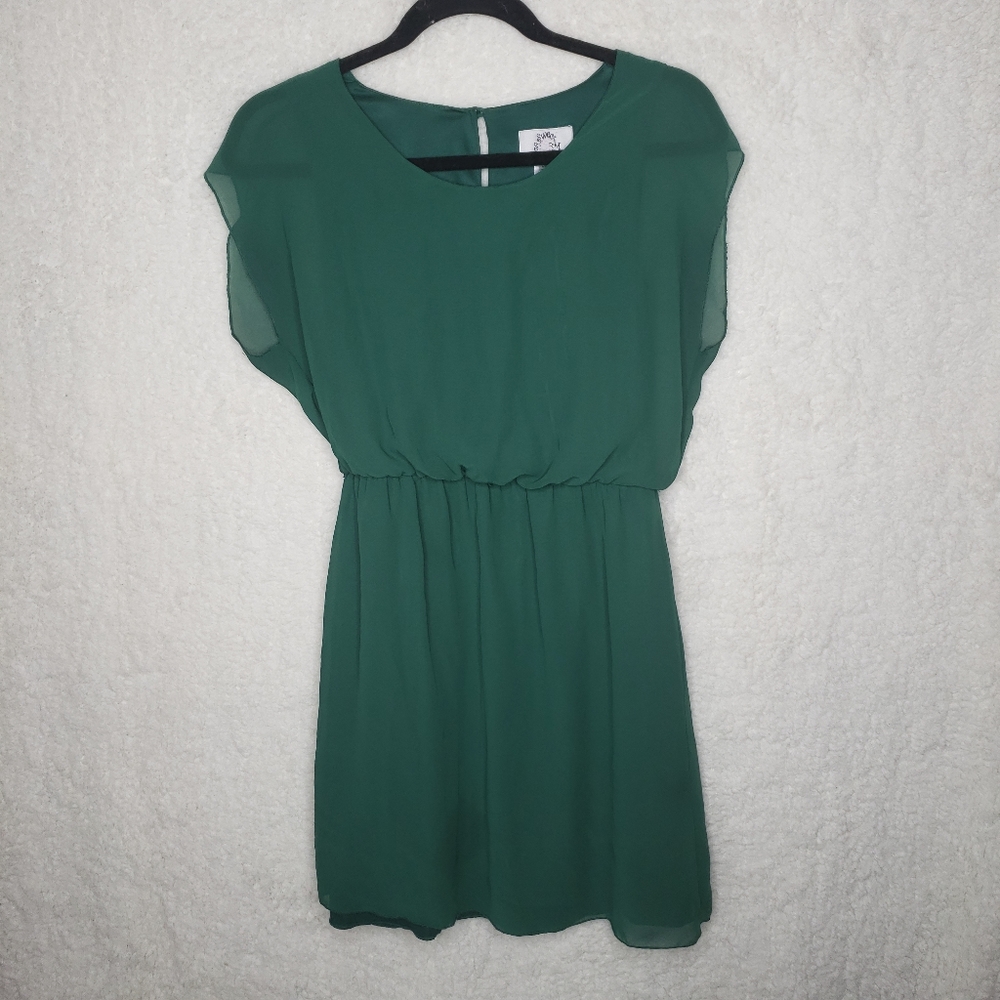 Sweet Storm | Green Blouson Dress sz m